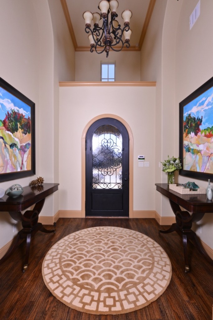 transitional entry hall