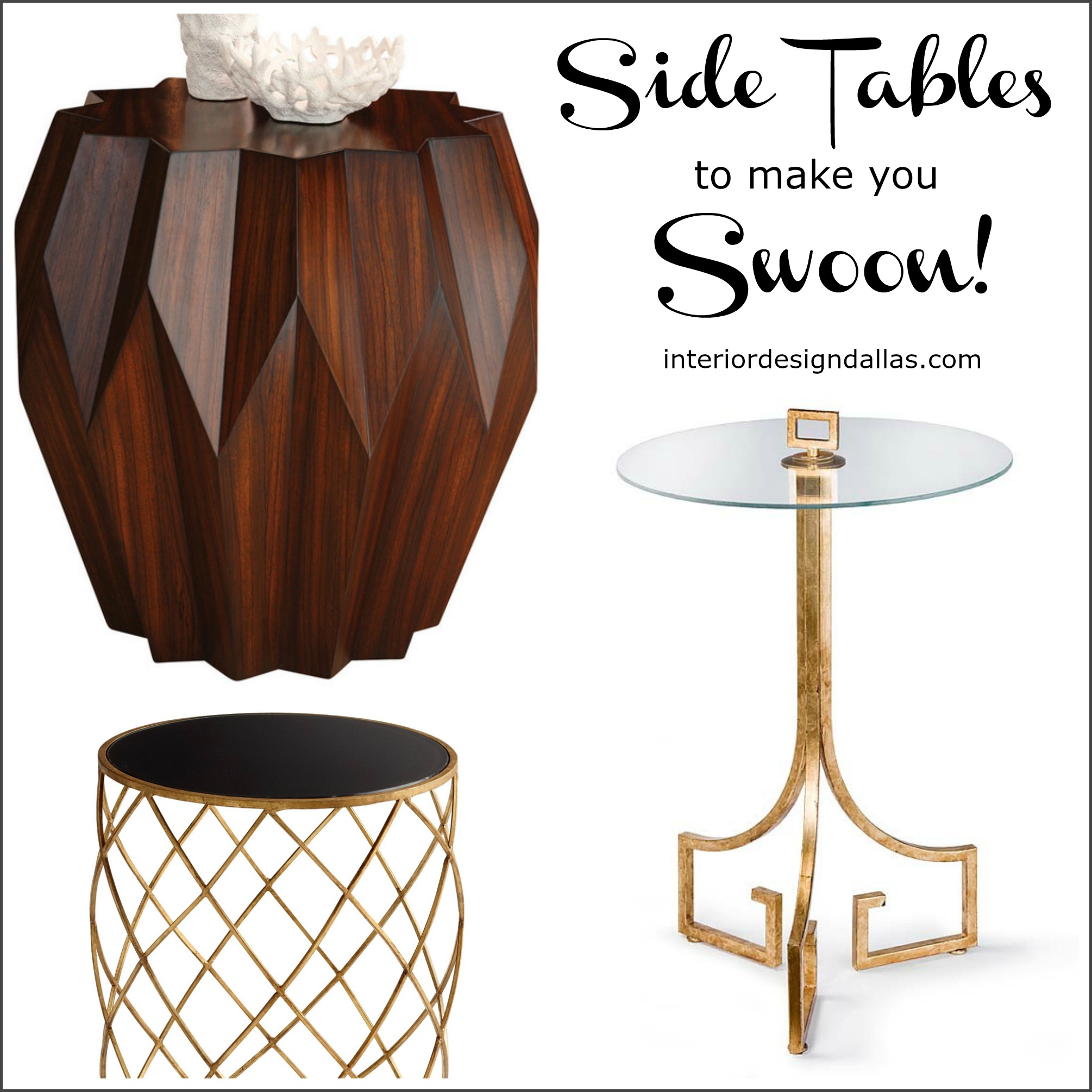 Side Tables to Make You Swoon | Barbara Gilbert Interiors | Interior Design Dallas