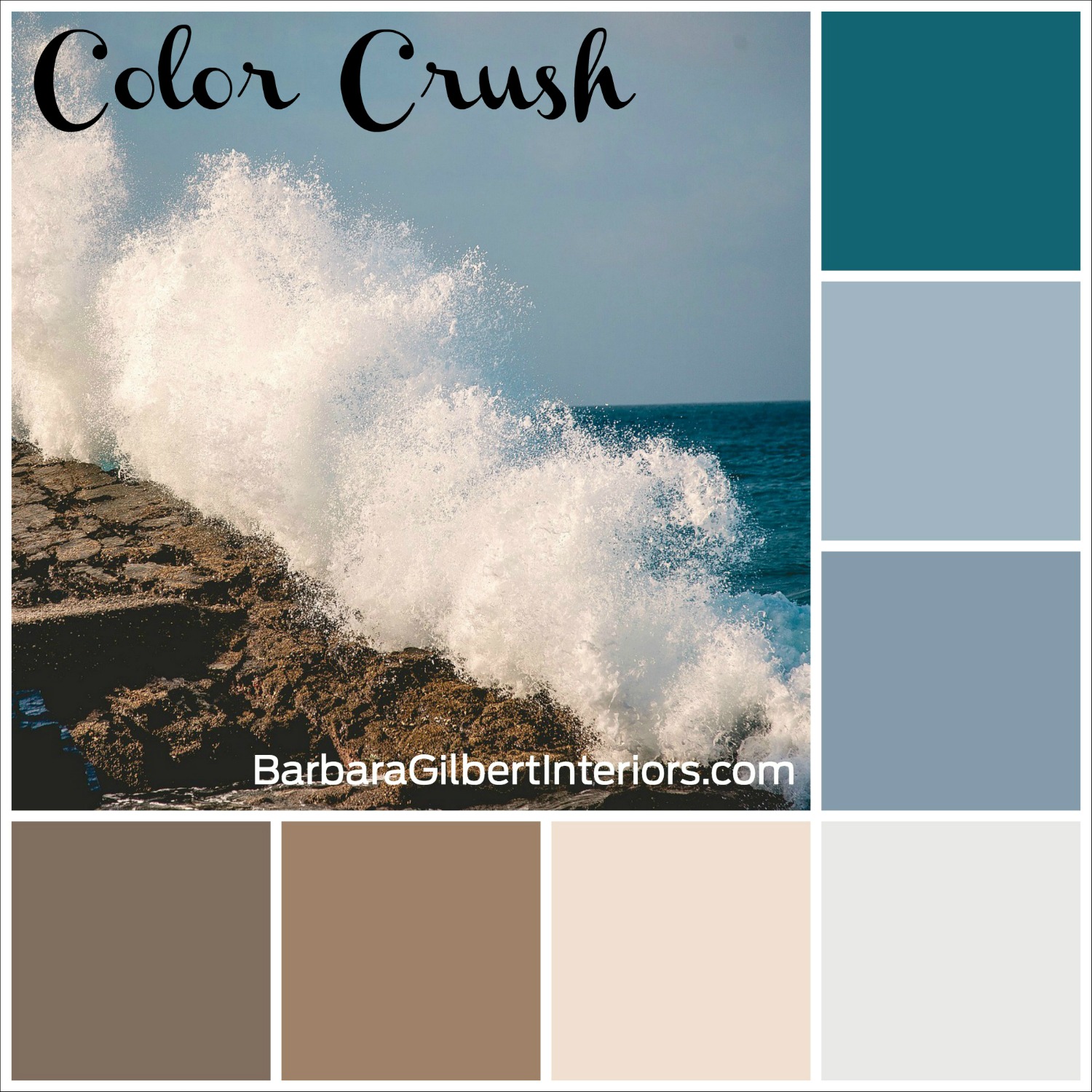 Color Crush: Dramatic Ocean Waves | Interior Design Dallas | Barbara Gilbert Interiors