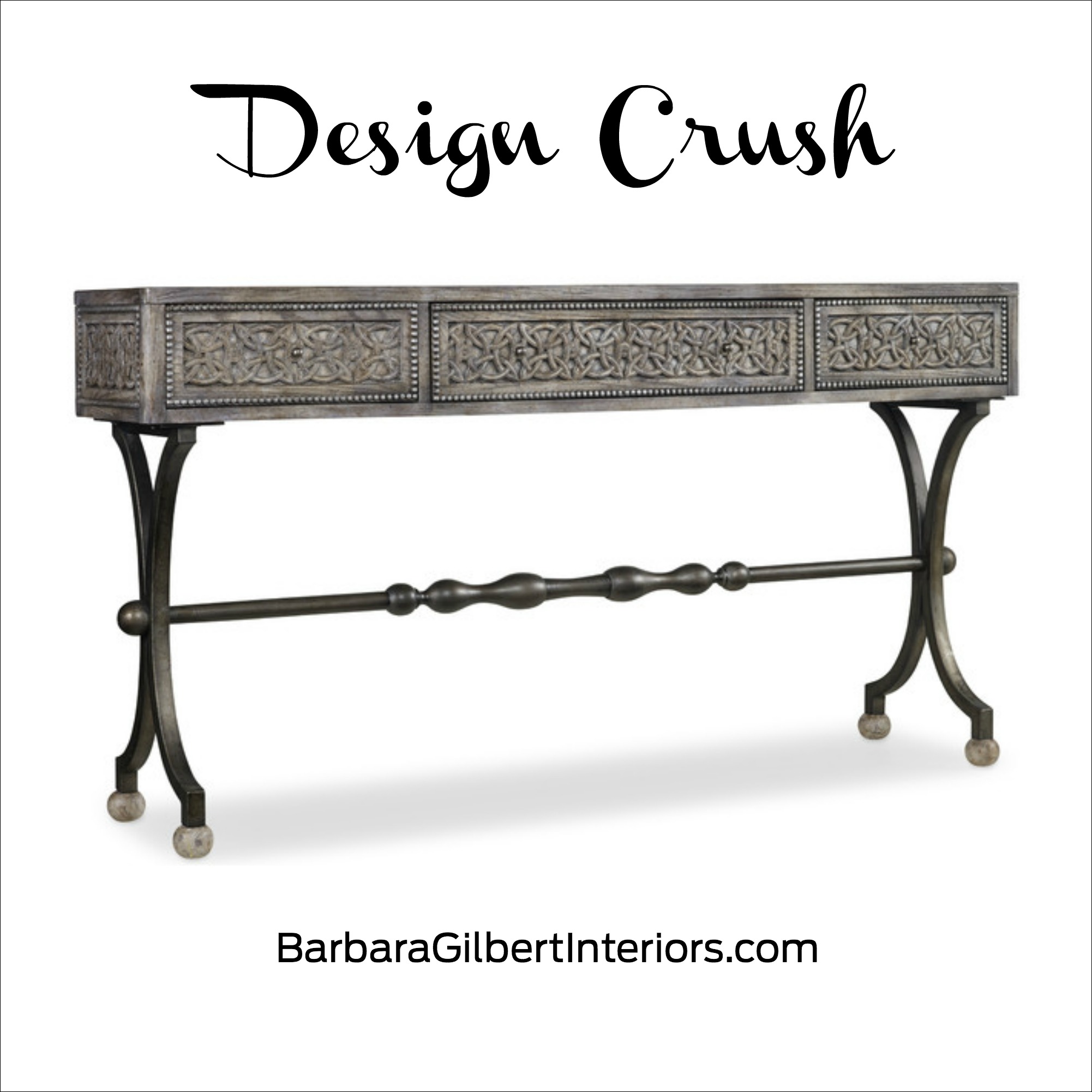 Design Crush: Intricate Entry Table | Interior Design Dallas | Barbara Gilbert Interiors
