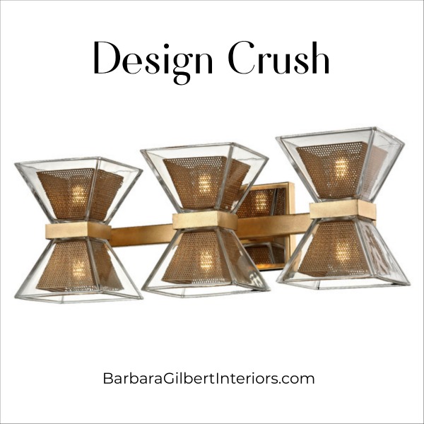 Design Crush: Geometric Bath Sconce | Interior Design Dallas | Barbara Gilbert Interiors