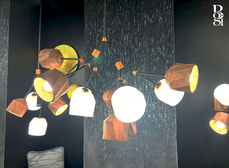 natural lighting trends include this wood infused hanging light