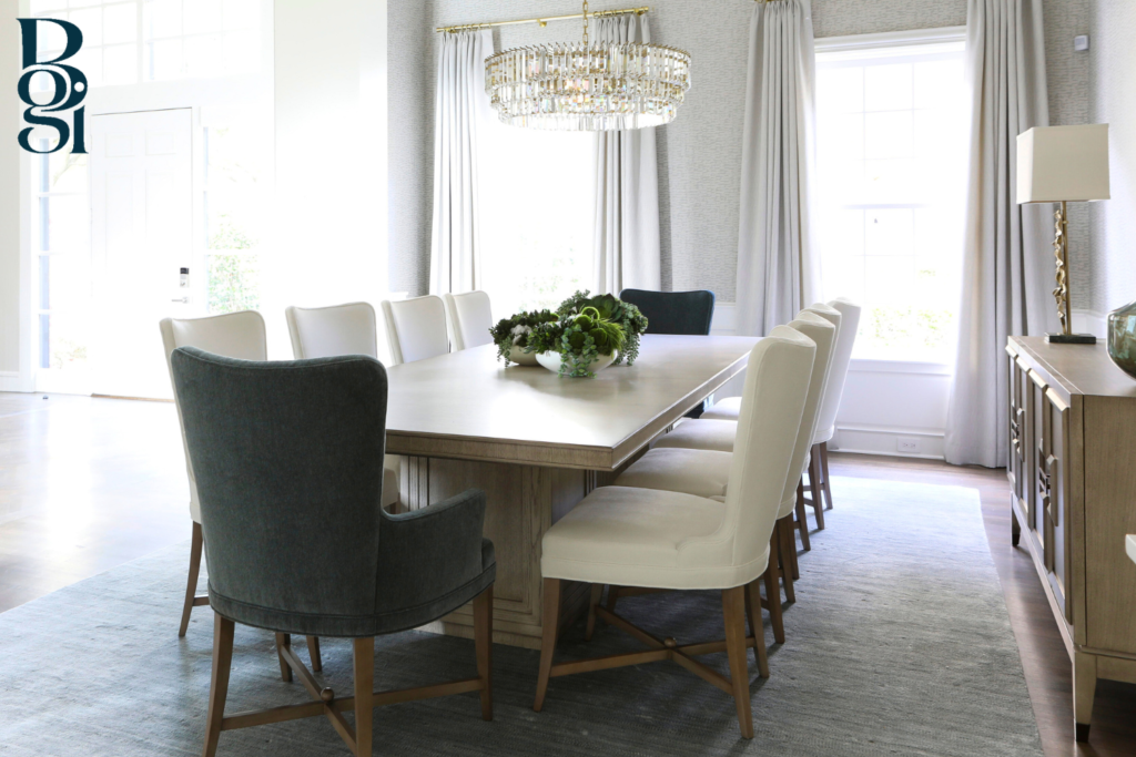 beautiful dining room designed by BGI Designs