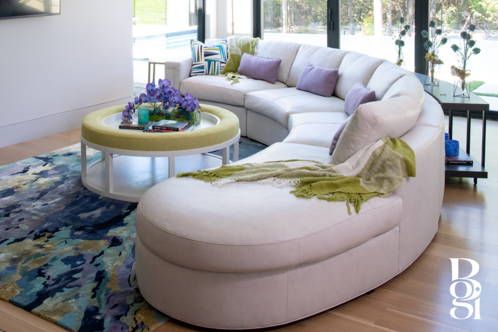 gorgeous circular couch chosen by BGI Designs