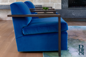 royal blue chairs designed by BGI Designs